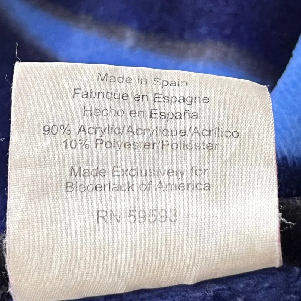 Vtg. Biederlack Tennessee Titans Blanket Spain Made Y2K Fleece Throw 60x42 Blue